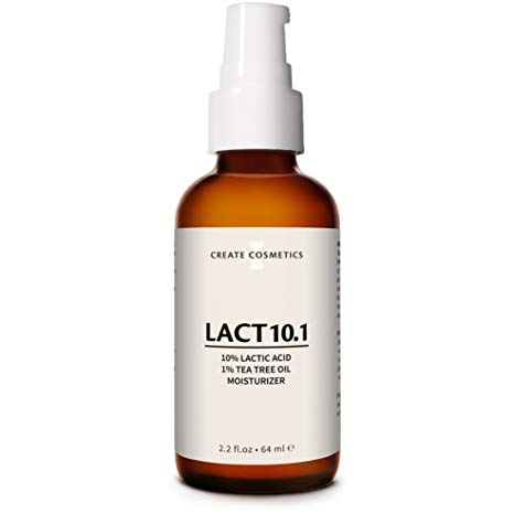 10% Lactic Acid and Tea Tree Oil AHA Moisturizing Lotion for Backne and Acne Prone Skin by Create Cosmetics - 2.2 fl.oz