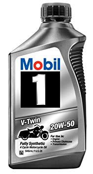 Mobil 1 98LD49 20W-50 V-Twin Synthetic Motor Oil for Motorcycle - 1 Quart