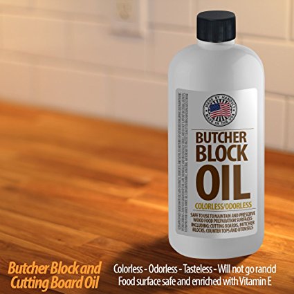 2oz Food Grade Mineral Oil for Cutting Boards, Countertops and Butcher Blocks, Butcher Block Oil & Conditioner, Cutting Board Oil