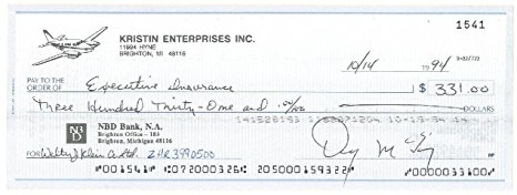 Denny McLain Signed Authentic Autographed Check (PSA/DNA)