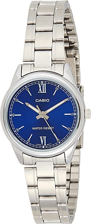 Casio LTP-V005D-2B2 Women's Standard Stainless Steel Midnight Blue Dial 3-Hand Analog Watch