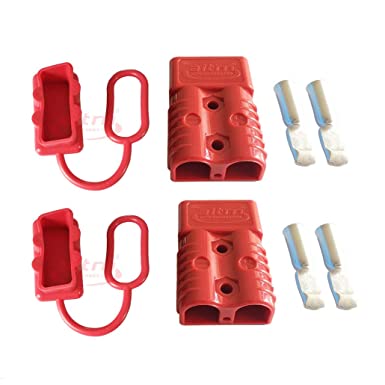 175A Battery Connector AWG 1/0 Quick Connect Battery Modular Power Connectors Quick Disconnect (Red)