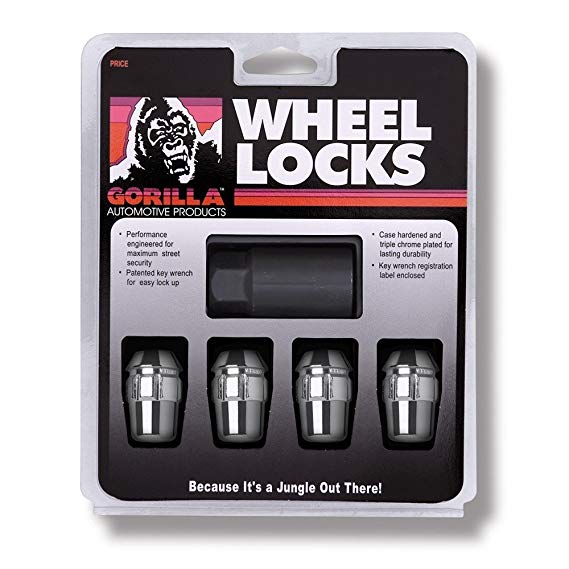 Gorilla Automotive 71681N Acorn Wheel Locks (1/2" Thread Size) - Pack of 4