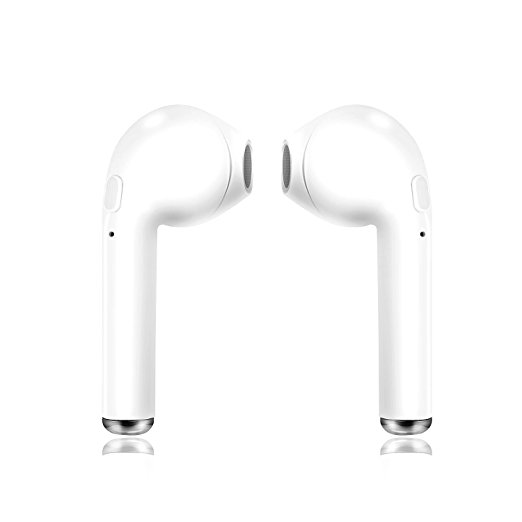 Bluetooth Earbuds, Bluetooth Headphones, Wireless Earbuds Stereo Earphones Wireless Sport Headsets for iPhone 8, 8 Plus, X, 7/Android Smart Phones (White)