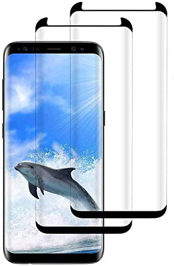 Galaxy S8 Plus Screen Protector [2-Pack], Tempered Glass Screen Protector [Full Coverage][Case-Friendly][No Bubbles][Easy to Install] Screen Protector Compatible with Samsung Galaxy S8 Plus