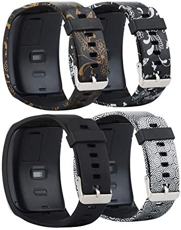 Tkasing Compatible with Samsung Galaxy Gear S R750 Smart Watch Replacement Wristband Bracelet/Free Size Wireless Smartwatch Accessory Band Strap with Secure Buckle