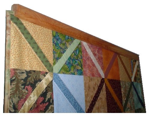 Any Size to 65 Inch Clamping Style Quilt Rack Throw Rug Hanger - Oak