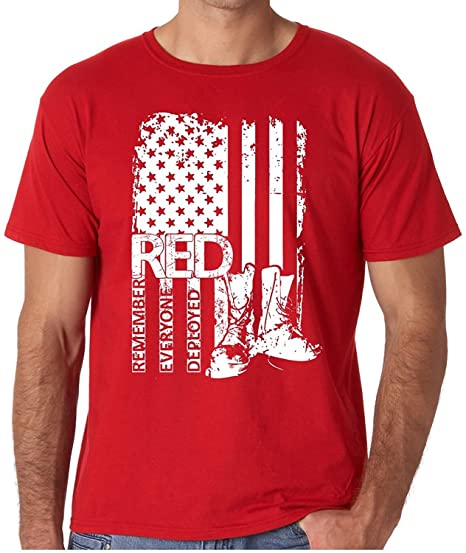 Funnwear Red Friday, Remember Everyone Deployed Men's T-Shirt