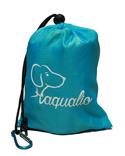 Foldable Beach Pocket Blanket - Portable 56'' x 71'' Lightweight Compact Waterproof Outdoor Blanket by Aqualio with 4 corner pockets for camping,picnic, beach,travels. STAKES, CARABINER INCLUDED