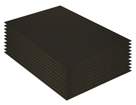 Mat Board Center, Pack of 10 11x14 3/16" BLACK Foam Core Backing Boards