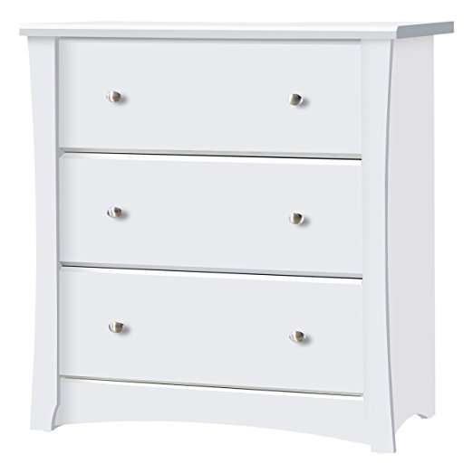 Storkcraft Crescent 3 Drawer Chest, White