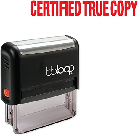 CERTIFIED TRUE COPY w/Bold Style Font - Self-Inking Rubber Stamp by bbloop