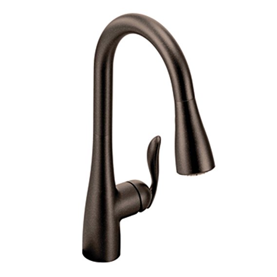 Moen Arbor One-Handle High Arc Pulldown Kitchen Faucet Featuring Reflex, Oil Rubbed Bronze (7594ORB)