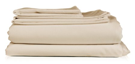 King Size Sheet Set - 6 Piece Set - Hotel Luxury Bed Sheets - Extra Soft - Deep Pockets - Easy Fit - Breathable & Cooling Sheets - Wrinkle Free - Comphy - Tan - Beige Bed Sheets - Kings Sheets - 6 PC
