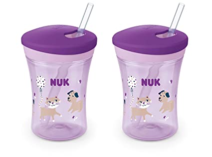 NUK Evolution Straw Cup, 8 oz, 2-Pack