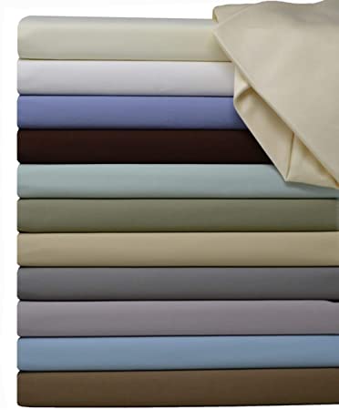 Royal Hotel Soft Cotton Fitted Sheet, 600 Thread Count, Silky Soft Fitted-Sheet, 100% Cotton Fitted, Twin XL, Sage