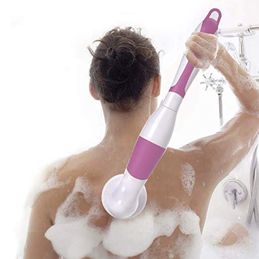 Shower Massage Brush,LKE Electronic Exfoliating Brush Waterproof Cellulite Remover Brush,Eliminate Shaving Irritation for Legs and Back Bath & Body Brushes Accessories