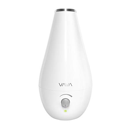 VAVA Humidifiers for Bedroom Quiet and Small Ultrasonic Humidifier for Babies Room Nightstand [BPA Free], Space-Saving, Cool Mist, Filterless, Auto Shut-Off-(1.8L/0.48 Gallon, US 110V)