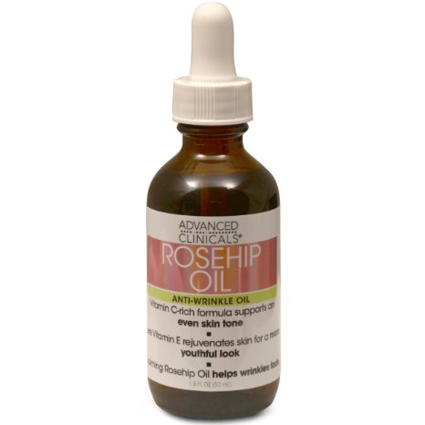 Advanced Clinicals Rosehip Oil Anti-wrinkle 1.8 Fl Oz.