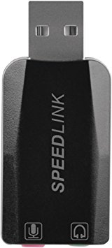 SPEEDLINK VIGO USB Stereo Soundcard for PC or Notebook Use , black