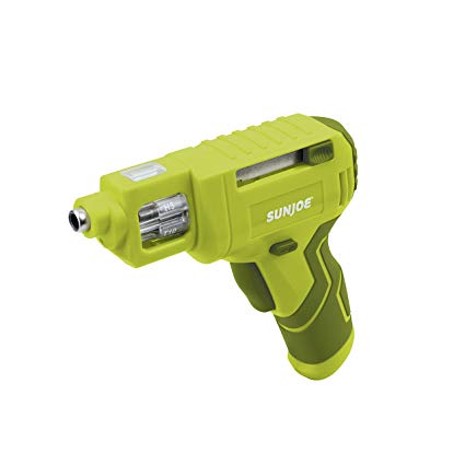 Sun Joe SJ4VSD 4-Volt MAX Lithium-Ion Cordless Rechargeable Power Screwdriver w/Quick Change Bit System