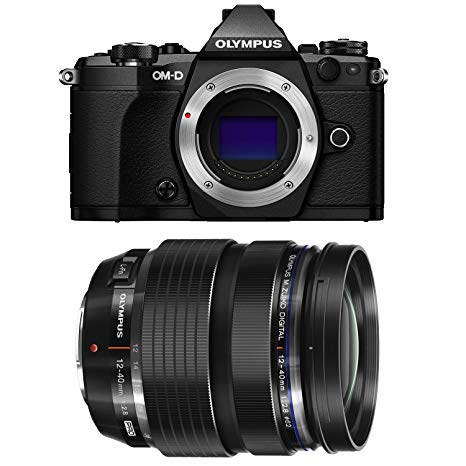Olympus OM-D E-M5 Mark II (Black) Camera (Body Only) V207040BU000   Olympus M Zuiko Digital ED 12-40mm f/2.8 Pro Interchangeable Lens V314060BU000 Bundle