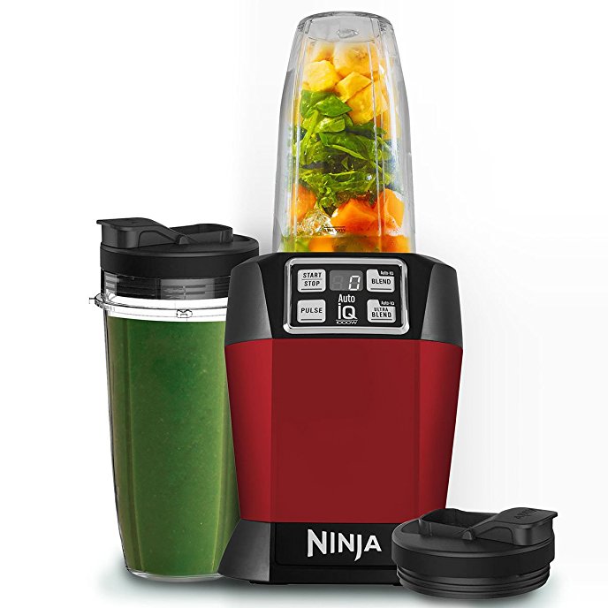 Nutri Ninja 1000W Blender with Auto-iQ - BL480UKMR - Red