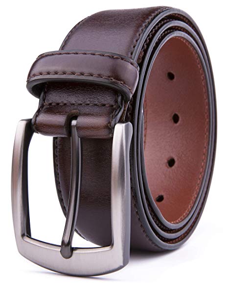 Mens Genuine Leather Belts, 100% Pure Cow Leather, Handmade, 40MM & 35MM Width Strap - Design for Dress & Casual