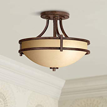 Oak Valley Collection 18" Wide Scavo Glass Ceiling Light - Franklin Iron Works