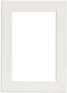 8x10 Mat Bevel Cut for 6x8 Photos - Acid Free Oyster Shell White Precut Matboard - for Pictures, Photos, Framing - 4-ply Thickness