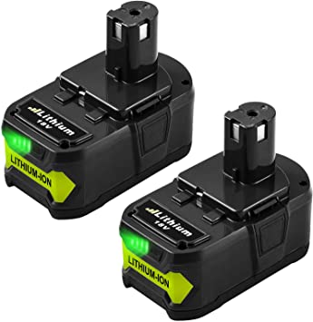 2 Packs 6.0Ah P108 Battery Replacement for Ryobi 18V Battery One Plus Lithium Compatible with Ryobi 18-Volt ONE  P102 P103 P104 P105 P107 P190 P122