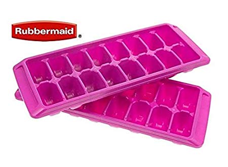 Rubbermaid Easy Release Ice Cube Tray (2 pack, tropical pink)