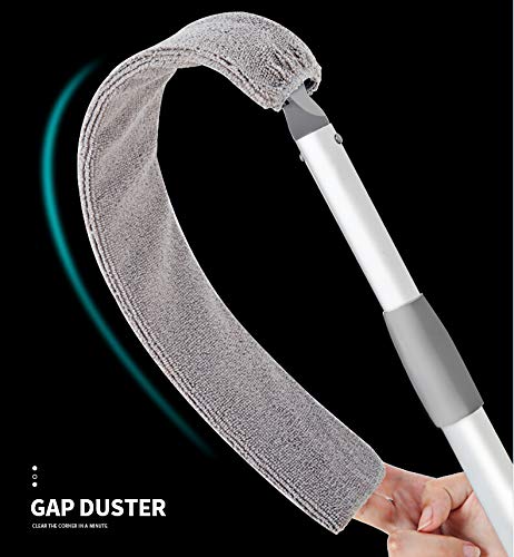 Dust Cleaner, Retractable Gap Dust Cleaning Artifact, Good Grips Microfiber Cleaning Brush, Removable and Washable Telescopic Dust Collector for Home Bedroom Kitchen (2PC)