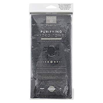 Earth Therapeutics Purifying Exfoliating Hydro Towel - Black with Charcoal