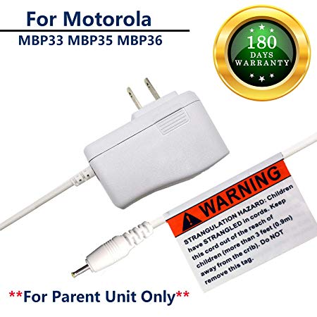 For Motorola MBP33 MBP36 Baby Monitor Charger Power Cord Replacement Adapter Supply Compatible with Monitor (Parent) Unit ONLY, MBP35, MBP41, MBP43, 6.0V 6.6Ft