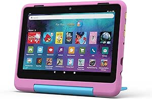 New Amazon Fire HD 8 Kids Pro tablet, ages 6-12 | 3GB memory, 8" HD screen, slim case for older kids, ad-free content, parental controls, 13-hr battery, 32GB, Jungle Cat, (2024 release)