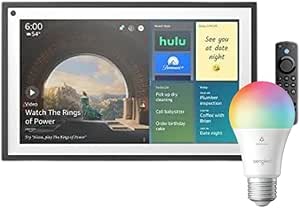 Echo Show 15 | Remote Included in Bundle with Sengled Smart Color Bulb