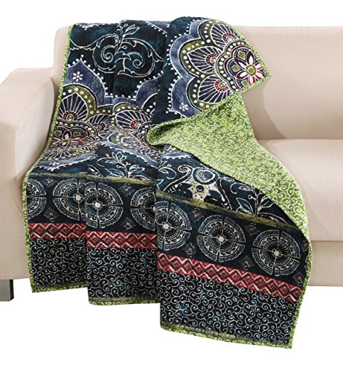 Barefoot Bungalow Twyla Midnight Quilted Throw
