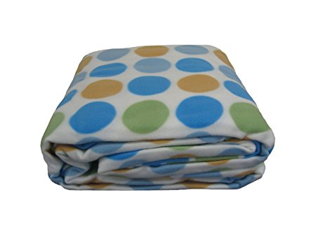 DaDa Bedding BL1014145 Polka Dots Polar Fleece Blanket, Full, Blue
