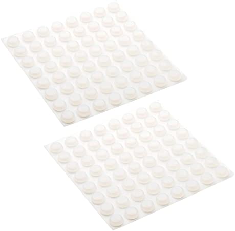 Rocutus 128pcs Clear Adhesive Silicone Rubber Cabinet Door Pad Bumper Stop Damper Cushion