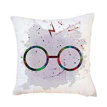Mlide Color Graffiti Pillowcase Personalized Sofa Car Waist Throw Cushion Cover Square Home Decorative Upholstery Throw Pillow Covers45cmx45cm(C)