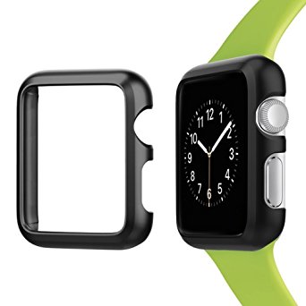 Apple Watch Case 42mm, Imymax Hard Aluminum Plated Protective Bumper Shell Cover Cases for Apple iWatch Sport / Edition - Black