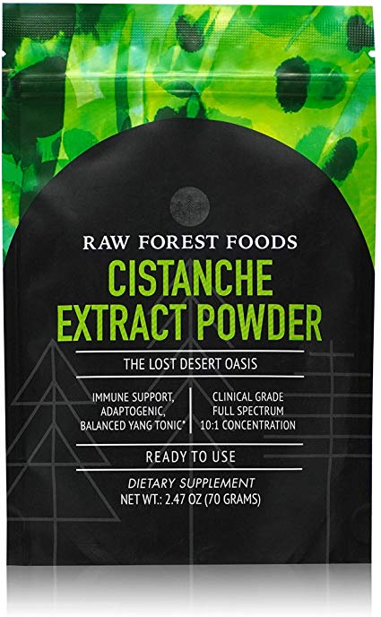 RAW Forest Foods - Cistanche Tubulosa Extract Powder (70 Grams) - 10:1 Potent Tonic Adaptogen to Support Immune System, Anti-Aging, Hormone Boost, and Strong Aphrodisiac - Vegan