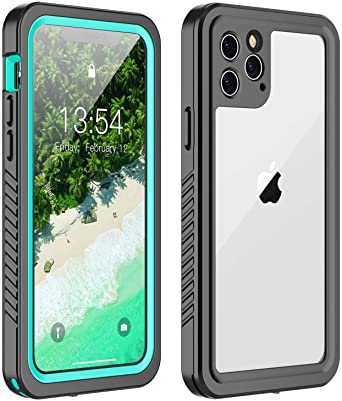 YUANSE iPhone 11 Pro Max Waterproof Case, iPhone 11 Pro Max Case with Built-in Screen Protector Full Body Protection IP68 Underwater Dropproof Waterproof Case for iPhone 11 Pro Max 6.5(inch) Blue