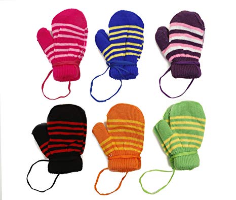Toddler Magic Acrylic Insulated Mittens 6 - Pack,Multi color,One Size