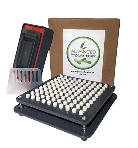 Advanced Capsule Maker - Size 00 - Capsule Filling Machine | Pill Filler - Simple And Easy Manual Capsule Filler Makes 100 Vegetarian Or Gelatin Capsules - Includes Step By Step Instructions