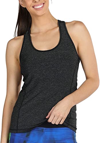 icyzone Workout Tank Tops for Women - Racerback Athletic Yoga Tops, Running Exercise Gym Shirts