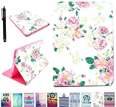 iPad Mini 4 Case KINGCOOL(TM) Floral Flower Printed Premium PU Leather Wallet Case with Stand Flip Cover for Apple Apple iPad Mini 4