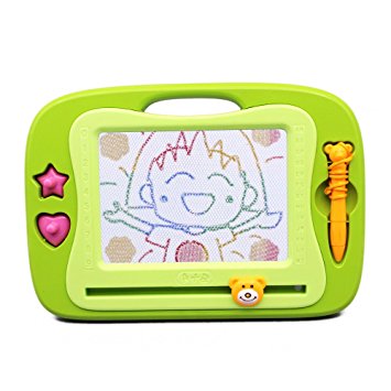 Happytime Magnetic Scribbler Board Writer Drawing Erasable Toy with 3 Magic Stampers(random Color)