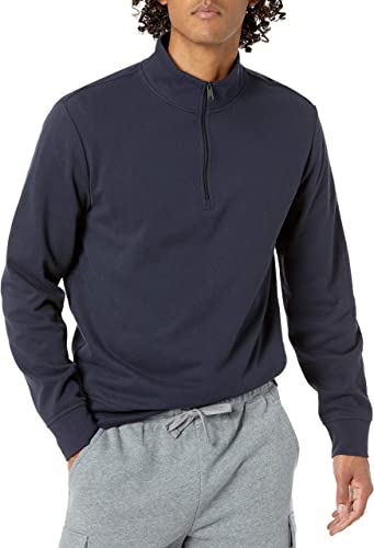 Amazon Essentials Men's Lightweight French Terry Quarter-Zip Mock Neck Sweatshirt